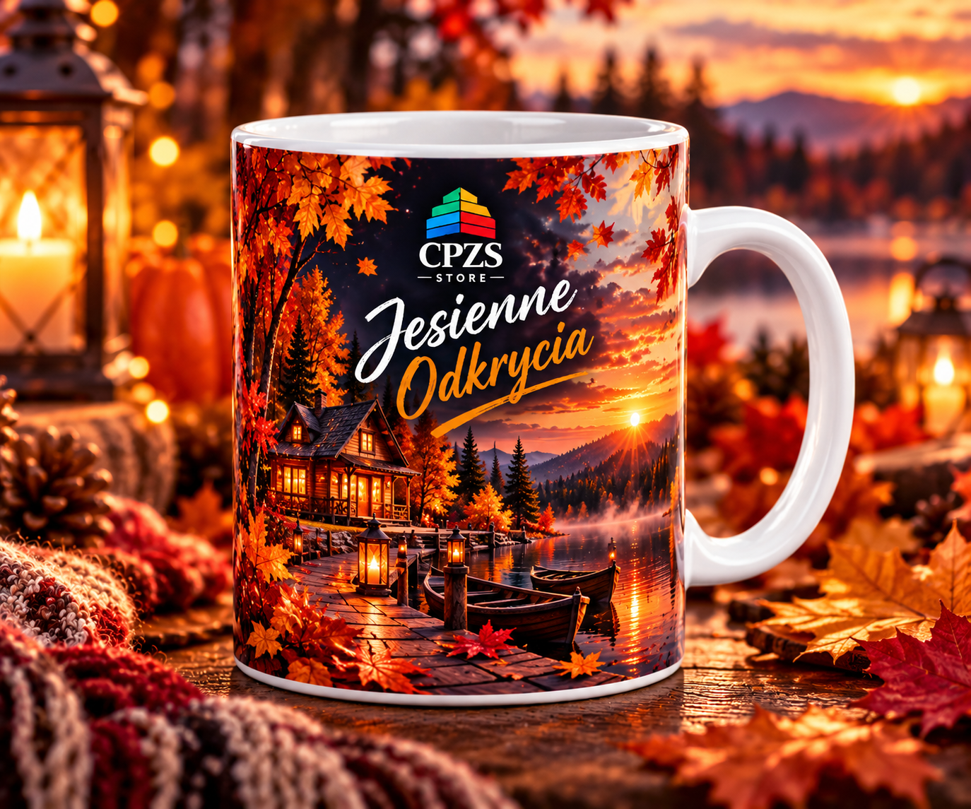 🍁 Kubek „Jesienna Przystań” - 330 ml